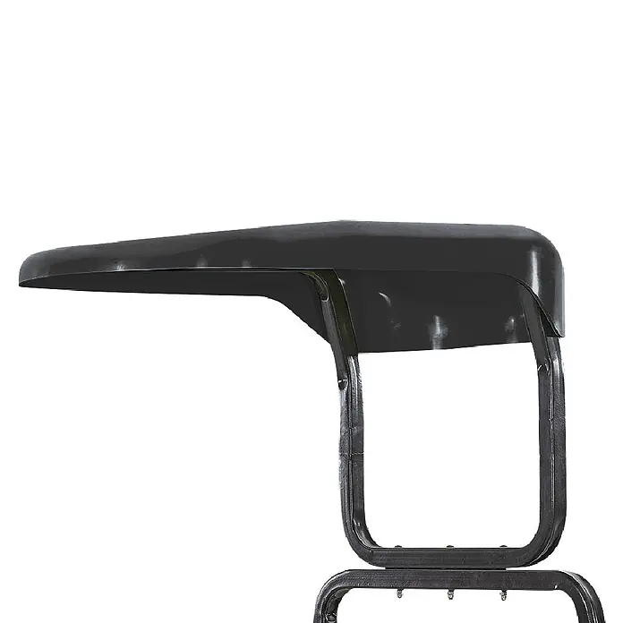 Scheppach Techo de excavadora - Específico para: Miniexcavadora Scheppach EXC815 - Toldo negro de plástico con estructura de soporte metálica.