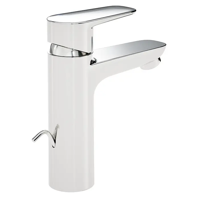 VitrA Flow Soft Waschtischarmatur - Chrom, Höhe: 17 cm, Mit Zugstange - Polierte Chrom-Waschtischarmatur mit schlankem Design und Seitenhebel.