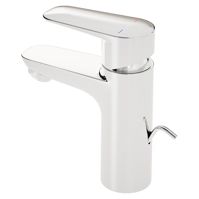 VitrA Flow Soft Waschtischarmatur (Niederdruck, Chrom, Glänzend, Höhe: 15 cm, Mit Ablaufgarnitur) | BAUHAUS