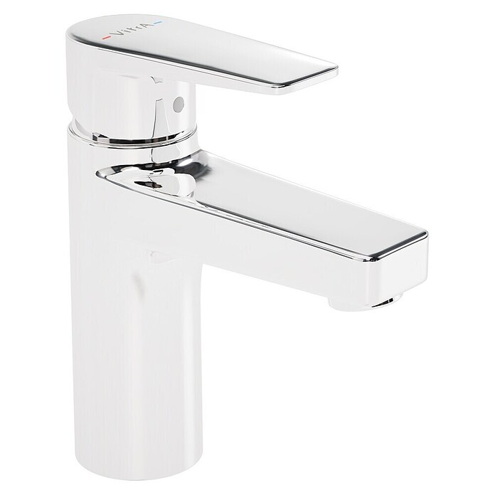 VitrA Flow Square Waschtischarmatur (Niederdruck, Chrom, Glänzend, Höhe: 15,6 cm, Ohne Ablaufgarnitur) | BAUHAUS