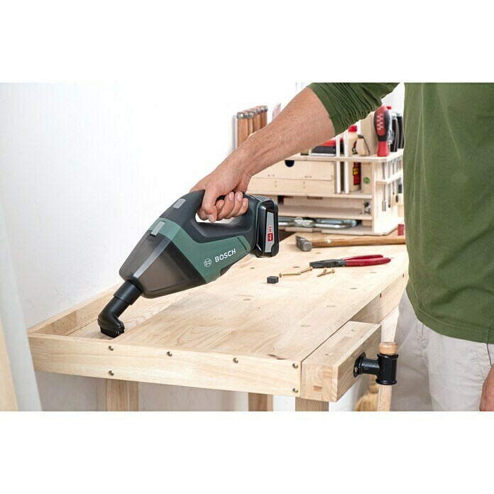 Bosch Aspirador de mano de batería UniversalVac 18 (18 V, Sin batería, Volumen de recipiente: 0,5 l)