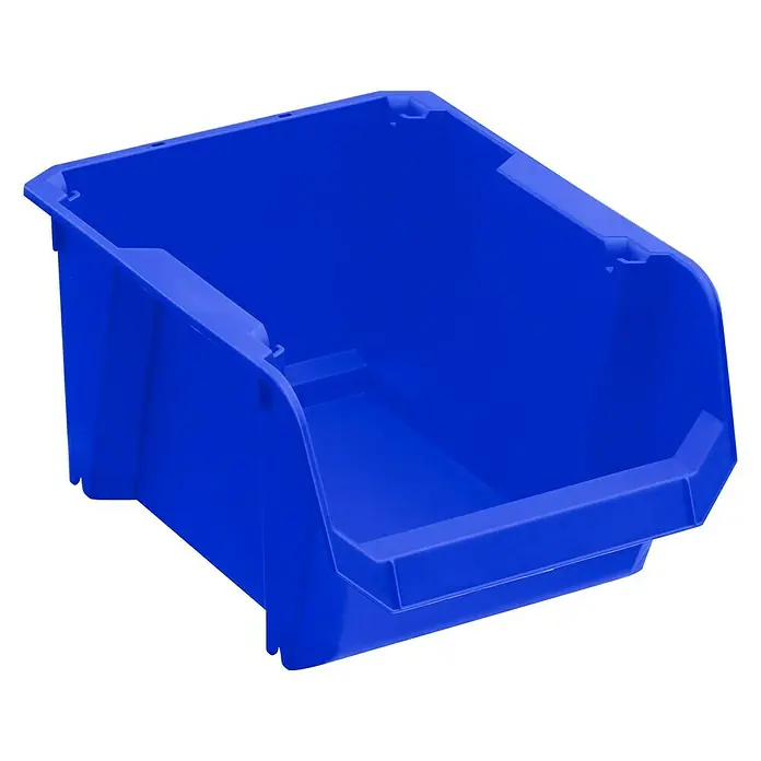 Stanley Gaveta - Tamaño: 3, Azul - Caja de almacenamiento azul con frente inclinado, ideal para guardar piezas pequeñas en el taller o el garaje. Solución de almacenamiento práctica y robusta.