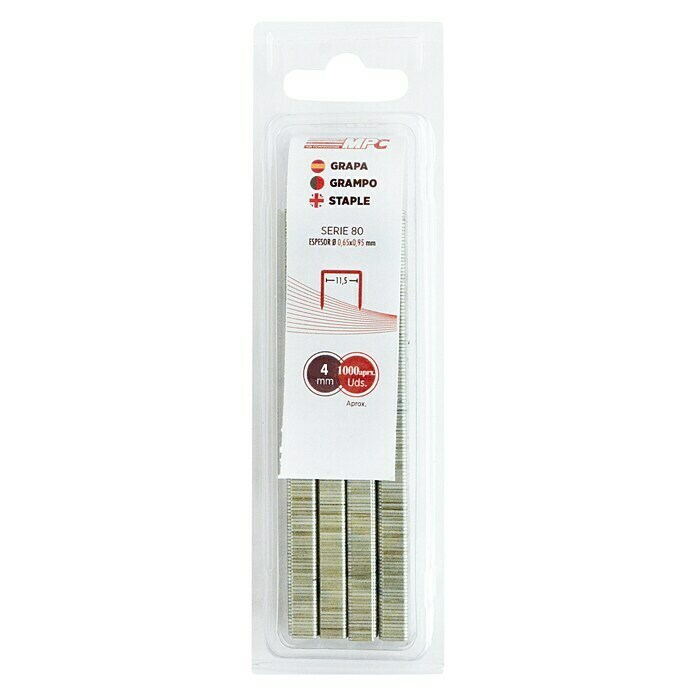 Grapa (Largo: 4 mm, 1.000 uds.)
