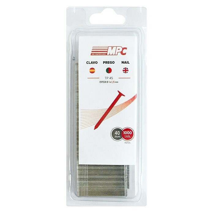 Clavo para clavadora Brad (Largo: 40 mm, 1.000 uds.)