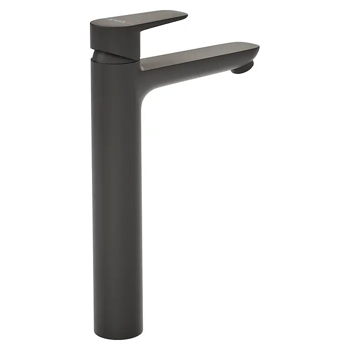 VitrA Flow Soft Waschtischarmatur - Höhe: 29,3 cm, Ohne Zugstange, Schwarz - Matt dunkelgraue moderne Einhebel-Waschtischarmatur.