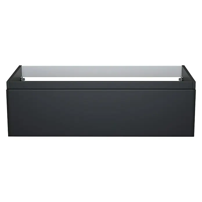 Camargue Espacio Waschtischunterschrank - 100 x 46 x 30 cm, Gama anthrazit matt - Schwarzer Waschtischunterschrank ohne Waschbecken. Schlichtes Design für moderne Badezimmer. Bietet Stauraum und eine elegante Optik.