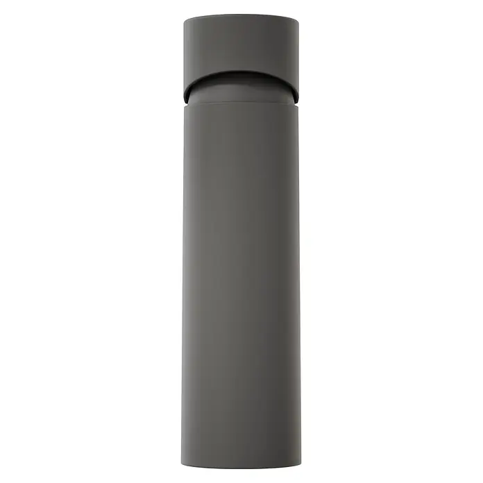 VitrA Flow Soft Waschtischarmatur - Schwarz, Höhe: 17 cm, Ohne Zugstange - Matter dunkelgrauer zylindrischer Behälter mit gewölbtem Deckel.