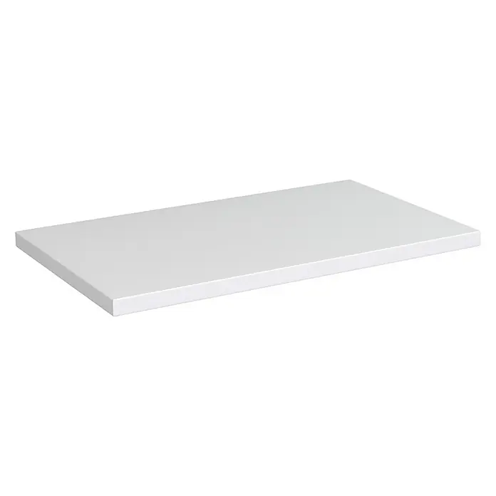 Camargue Espacio Waschtischplatte - 80 x 46 x 3,2 cm, Weiß - Eine weiße Tischplatte, ideal für moderne Arbeitsbereiche oder als minimalistisches Möbelstück, das sich nahtlos in jedes Interieur einfügt.