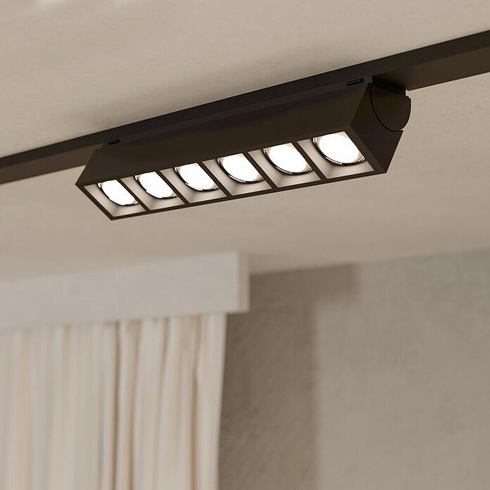 Eglo Track Plus LED-Modul 6 Lens Spot (Schwarz, 2 700 K) | BAUHAUS