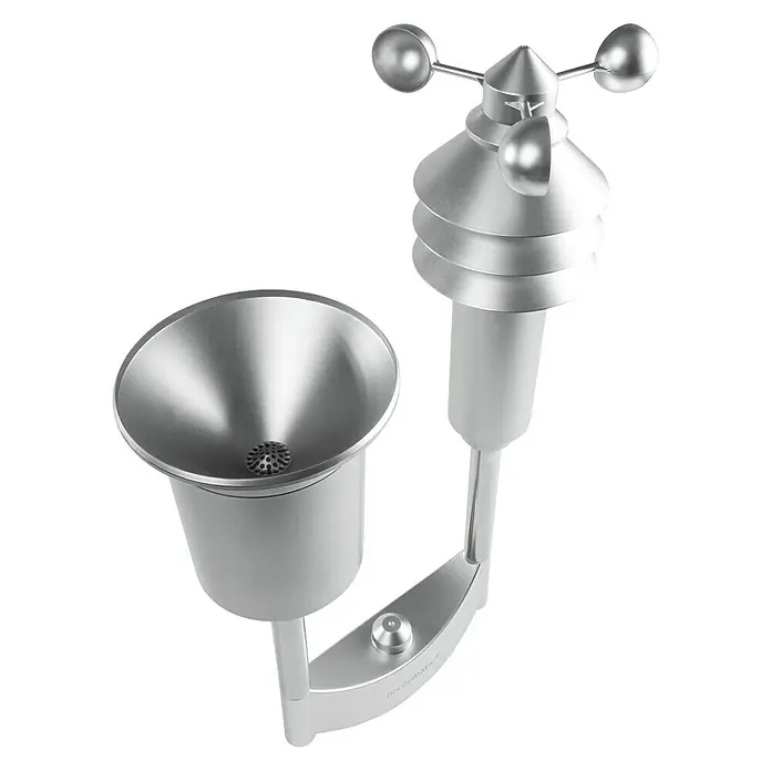 Homematic IP Funk-Wettersensor HmIP-SWO-PL - Batteriebetrieben, 15 x 35 x 53 cm, Edelstahl - Wetterstation mit Windmesser und Regenmesser für genaue Wetterdaten, robustes Design.
