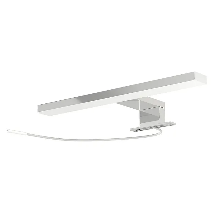 Camargue Espacio LED-Spiegelleuchte Lisa - 5 W, Chrom - Moderne Chrom-LED-Leuchte für Badezimmer mit minimalistischem, rechteckigem Design für stilvolle Beleuchtung über dem Spiegel.