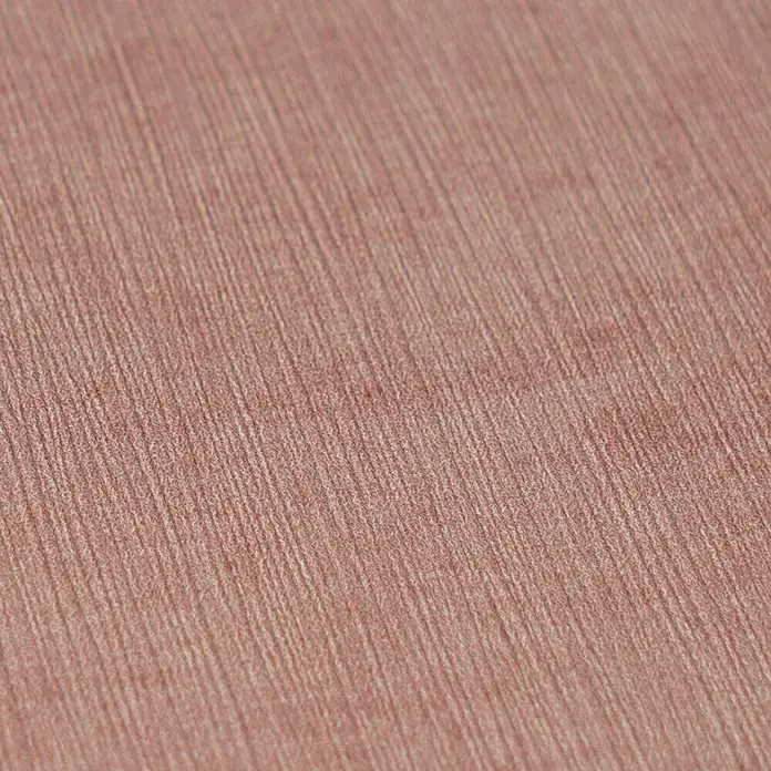 A.S. Création Nordic Feeling Vliestapete Uni - Braun-Rot, Uni, 10,05 x 0,53 m - Gedämpfte rosa-rote strukturierte Oberfläche mit feinen diagonalen Rippen.