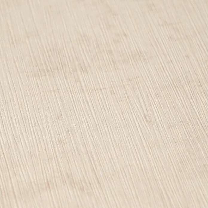A.S. Création Nordic Feeling Vliestapete Uni - Grau-Beige, Uni, 10,05 x 0,53 m - Helle, beige Holzoberfläche mit feiner diagonaler Maserung.