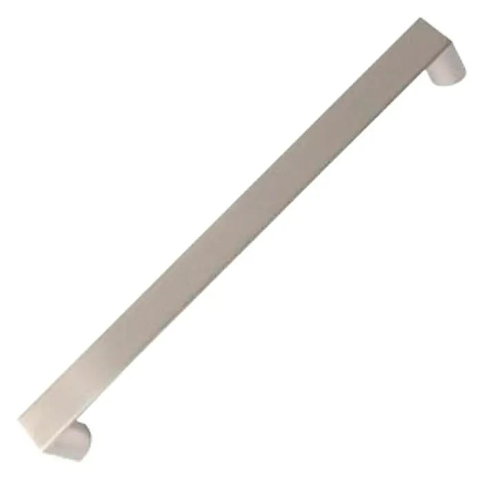 Nesu Tirador para muebles 90016 - L x An x Al: 16 x 15,5 x 2,3 cm - Primer plano de un tirador de mueble rectangular moderno de acero inoxidable, ideal para armarios y cajones.