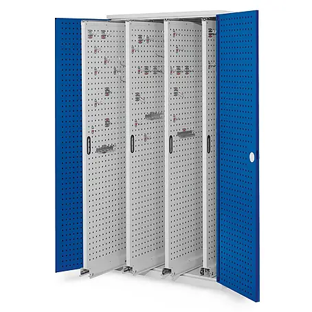Kappes ®RasterPlan Vertikalschränke 1950x1000x600mm Modell 83 Lochplattentüren enzianblau