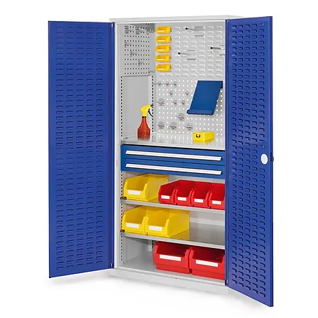 Kappes  Metall-Mehrzweckschrank ®RasterPlan Schubladenschränke 1950x1000x600mm Schlitzplattentüren Model