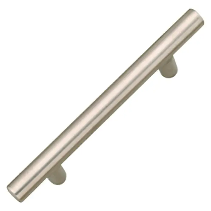 Nesu Tirador para muebles 65001 - L x An x Al: 14,6 x 1,2 x 3,6 cm, Distancia entre orificios: 96 mm - Elegante tirador de barra para armario en níquel cepillado, perfecto para muebles y cocinas modernas, añadiendo un toque de estilo contemporáneo.