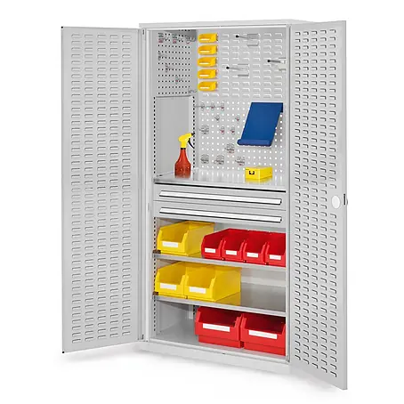 Kappes  Metall-Mehrzweckschrank ®RasterPlan Schubladenschränke 1950x1000x600mm Schlitzplattentüren Model