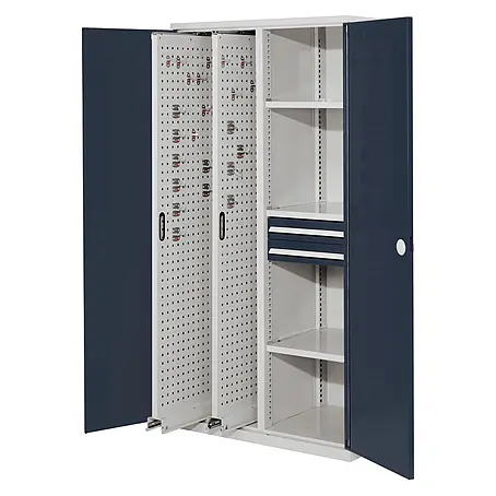 Kappes  Metall-Mehrzweckschrank ®RasterPlan Vertikalschränke 1950x1000x600mm Modell 81 Doppelwandtüren a