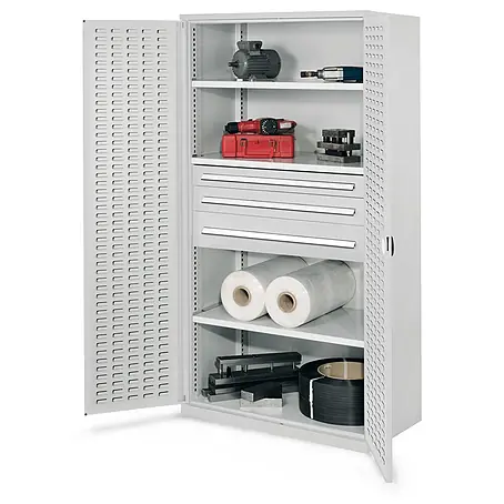 Kappes  Metall-Mehrzweckschrank Schwerlastschränke ohne Mitteltrennwand 1950x1000x600mm Modell 46 Schlitzp