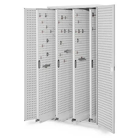 Kappes  Metall-Mehrzweckschrank ®RasterPlan Vertikalschränke 1950x1000x600mm Modell 83 Lochplattentüren