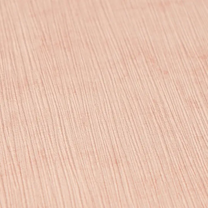 A.S. Création Nordic Feeling Vliestapete Uni - Rosa, Uni, 10,05 x 0,53 m - Helle pfirsichfarbene, strukturierte Oberfläche mit feinen, diagonalen Rillen.