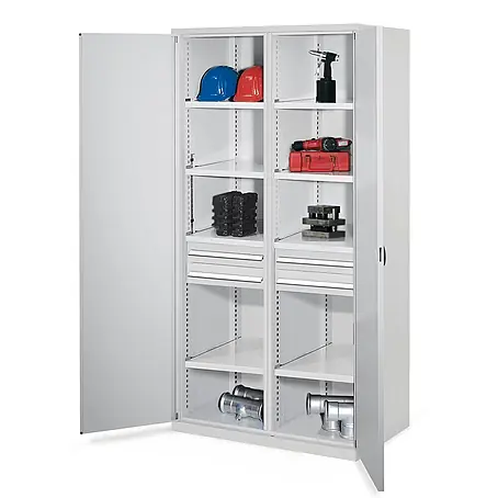 Kappes  Metall-Mehrzweckschrank Schwerlastschränke mit Mitteltrennwand 1950x1000x600mm Doppelwandtüren Mo