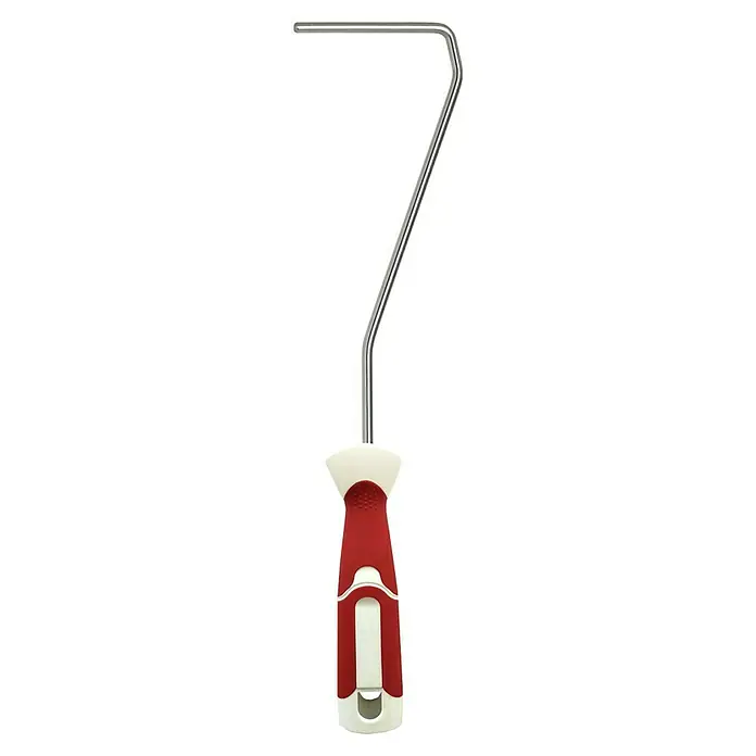 Varilla mini - Blanco/Rojo/Gris, Largo: 42 cm, 1 ud. - Marco para rodillo de pintura con mango rojo y blanco. Ideal para pintar con rodillos, ofreciendo un agarre seguro y una guía precisa.