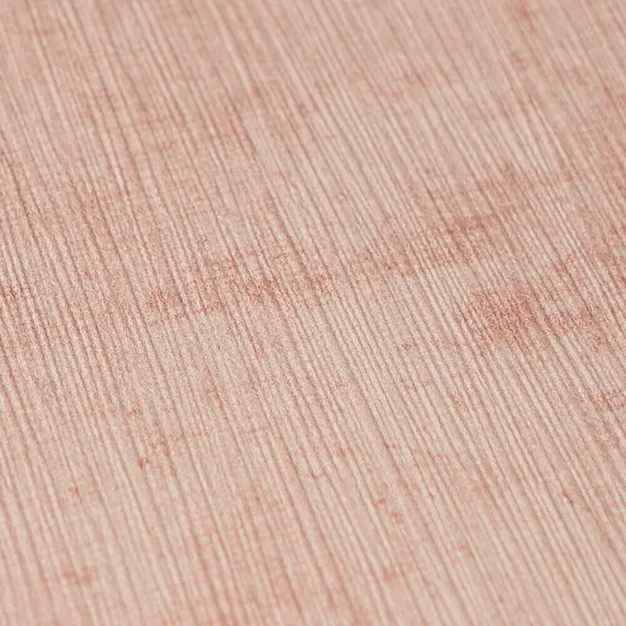 A.S. Création Nordic Feeling Vliestapete Uni - Rosa-Rot, Uni, 10,05 x 0,53 m - Pfirsichbraune Texturoberfläche mit feinen diagonalen Linien.