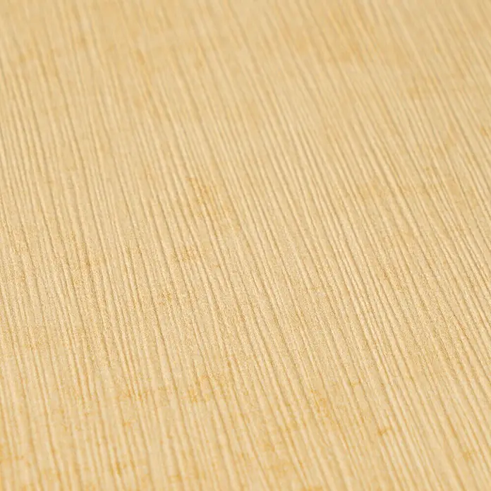 A.S. Création Nordic Feeling Vliestapete Uni - Gelb, Uni, 10,05 x 0,53 m - Hellgelbe, vertikal gerippte Textur.