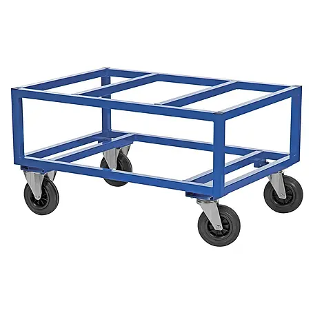 Kongamek  Palettenwagen Palettenwagen in blau 650mm hoch mit Bremse für Euro-Paletten 1200x800mm