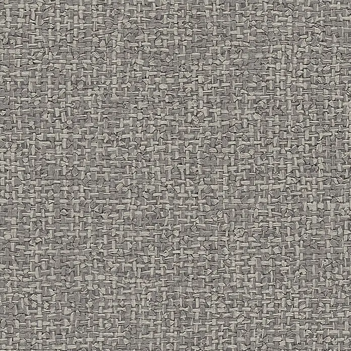 A.S. Création Metropolitan Stories Vibes & Styles Vliestapete Rattan - Grau-Metallic, Uni, 10,05 x 0,53 m - Strukturiertes graues gewebtes Material mit unregelmäßigem Muster, geeignet für Polster oder Textildesign.