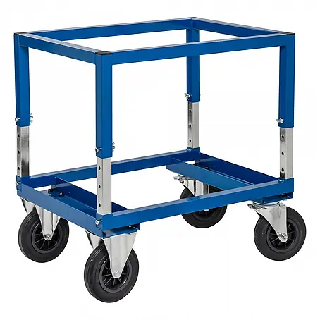 Kongamek  Palettenwagen Palettenwagen in blau 654mm hoch, höhenverstellbar mit Bremse für Halbpal