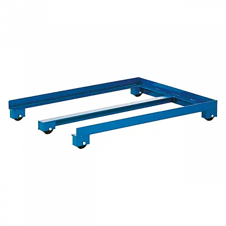 Kongamek  Palettenwagen Palettenwagen in blau 150mm hoch 1000kg Tragkraft für EUR-Paletten 1200x80