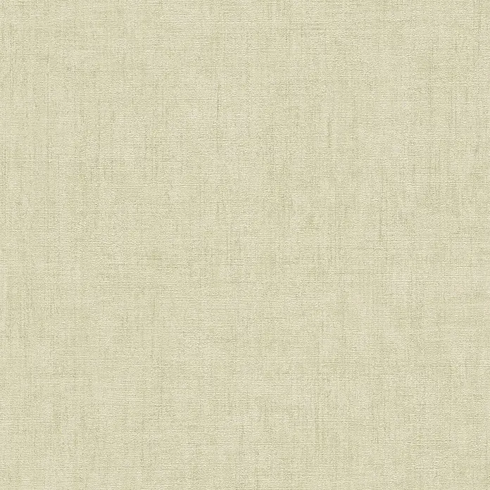 A.S. Création Cuba 2 Vliestapete Struktur - Grün-Beige, Uni, 10,05 x 0,53 m - Hellbeiger strukturierter Stoff mit subtiler Webstruktur.