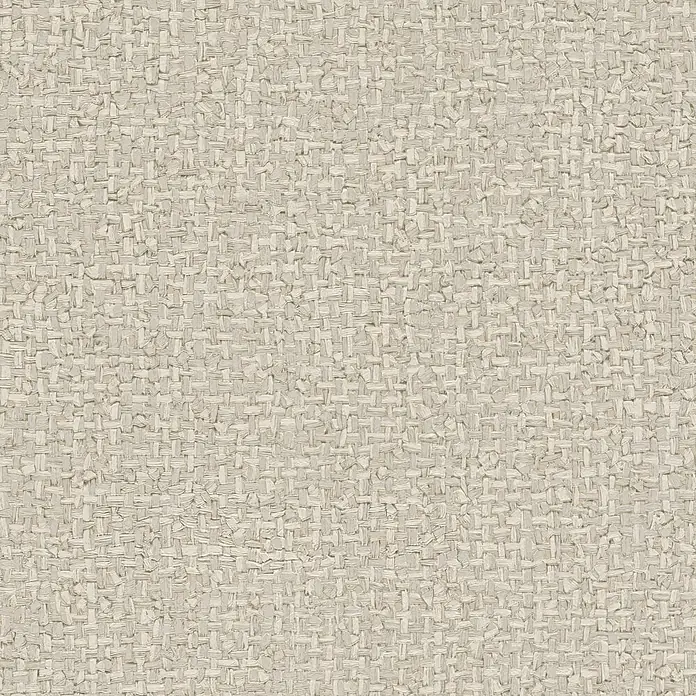 A.S. Création Metropolitan Stories Vibes & Styles Vliestapete Rattan - Creme-Grau, Uni, 10,05 x 0,53 m - Heller beigefarbener Webstoff mit ausgeprägter Korbgeflecht-Textur, ideal für Polsterungen.