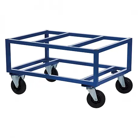 Kongamek  Palettenwagen Palettenwagen in blau 650mm hoch mit Bremse für Paletten 1200x1000mm
