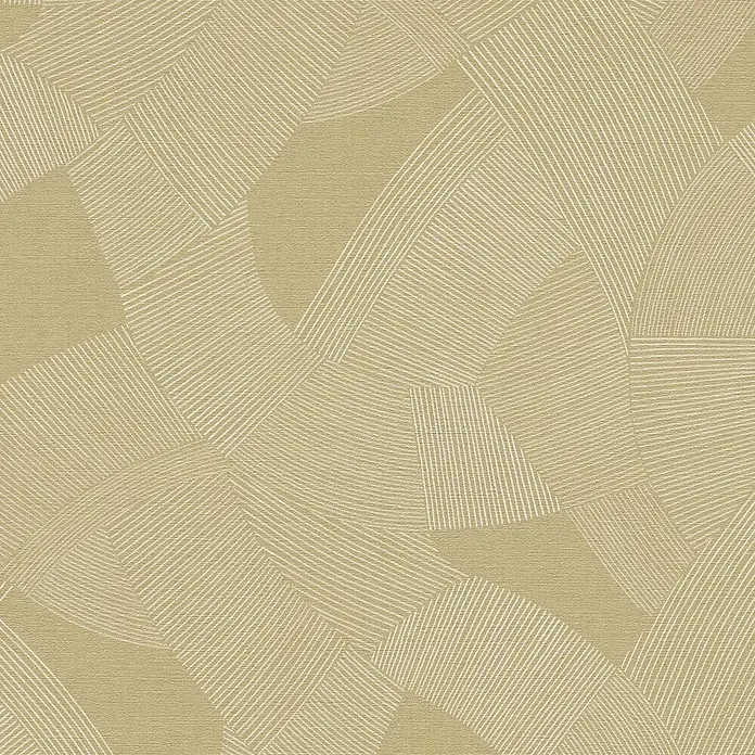A.S. Création Cuba 2 Vliestapete Grafik - Braun-Gelb, Grafisch, 10,05 x 0,53 m - Beiges Texturmuster mit abstrakten hellen Linien in geometrischen und geschwungenen Formen.