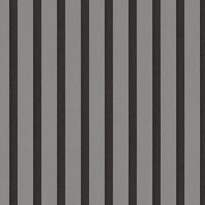 A.S. Création Pintwalls 3 Vliestapete Paneele - Grau-Schwarz, Sonstiges, 10,05 x 0,53 m - Vertikales Streifenmuster mit abwechselnd dunkelgrauen und hellgrauen Texturbändern.