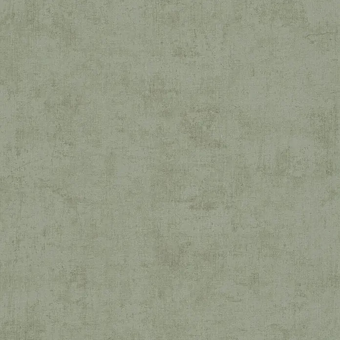 A.S. Création Nordic Feeling Vliestapete Uni - Dunkelgrün, Uni, 10,05 x 0,53 m - Mattgrüner strukturierter Stoff mit leicht abgenutzter, leinwandartiger Oberfläche.