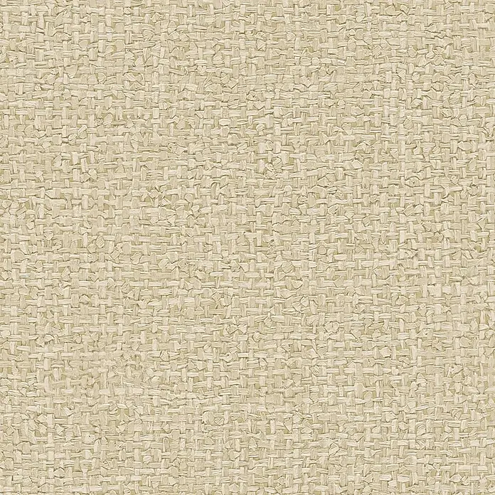 A.S. Création Metropolitan Stories Vibes & Styles Vliestapete Rattan - Beige-Creme, Uni, 10,05 x 0,53 m - Hellbeige unregelmäßige Webtextur, die Bast oder Stroh ähnelt.