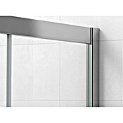 Mampara de ducha frontal Austin (120 x 195 cm, Espesor de vidrio: 6 mm, Cromo, Vidrio transparente) | BAUHAUS