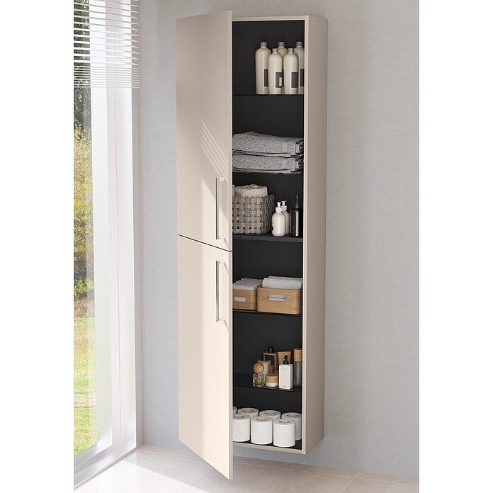 VitrA Bad-Hochschrank Root Flat (B x T x H: 57 x 27 x 180 cm, Sahara Beige) | BAUHAUS