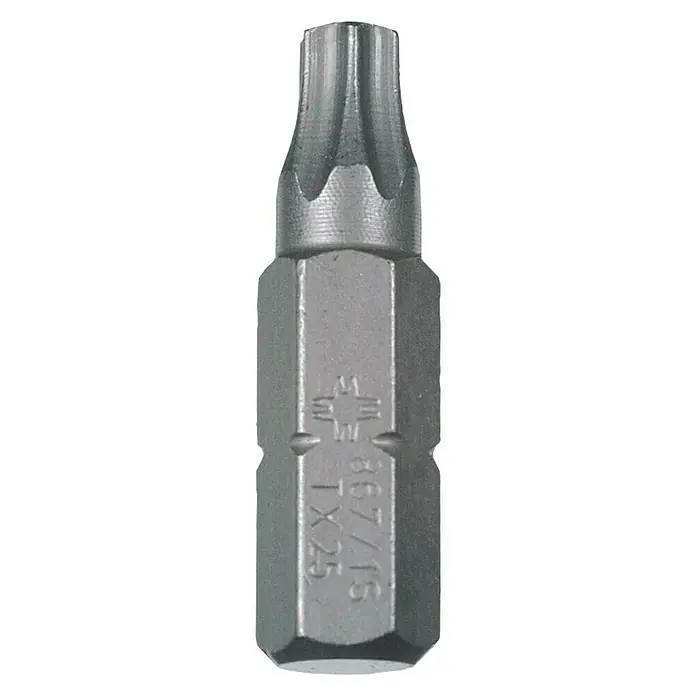 Connex Punta COXT973071 - TX 20, 25 mm - Primer plano de una punta Torx TX25 para destornillador, ideal para trabajos de atornillado precisos y robustos.