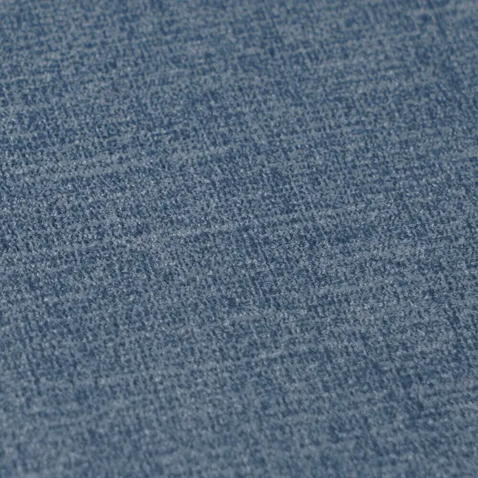 A.S. Création Cuba 2 Vliestapete Uni - Blau, Uni, 10,05 x 0,53 m - Nahaufnahme einer blauen Stofftextur mit sichtbarem Webmuster.
