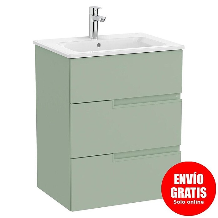 Roca Conjunto de mueble de baño Unik Borneo-N 3C (L x An x Al: 46 x 60 x 74 cm, Verde Sage, 2 pzs.) | BAUHAUS