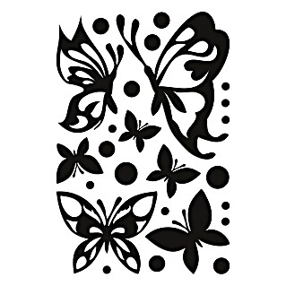 Adhesivos decorativos foam Mariposas (Mariposas, Negro, 14 x 28,5 cm)