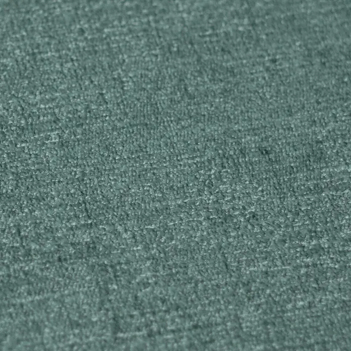A.S. Création Cuba 2 Vliestapete Uni - Grün-Blau, Uni, 10,05 x 0,53 m - Nahaufnahme eines blaugrünen, strukturierten Stoffes mit weicher, vliesartiger Optik.