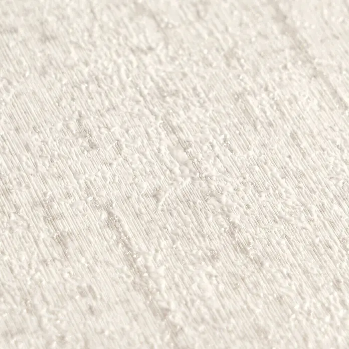 A.S. Création Metropolitan Stories Vibes & Styles Vliestapete Uni - Weiß-Creme, Uni, 10,05 x 0,53 m - Weiße, strukturierte Oberfläche mit parallelen Rillen und unregelmäßiger, noppenartiger Textur.