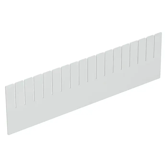 Surplus Systems Trennwand - Passend für: Surplus Systems Euronormboxen, L x H: 55,4 x 16 cm - Ein weißer Schubladenteiler mit mehreren Schlitzen zur individuellen Anpassung der Fächeraufteilung. Praktisches Ordnungssystem für Schubladen.